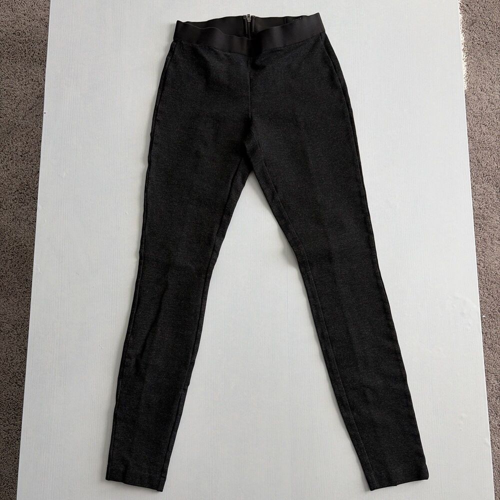J. Crew Pixie Pants Womens 0R Gray Heather Charcoal Ponte Knit Stretch Back Zip